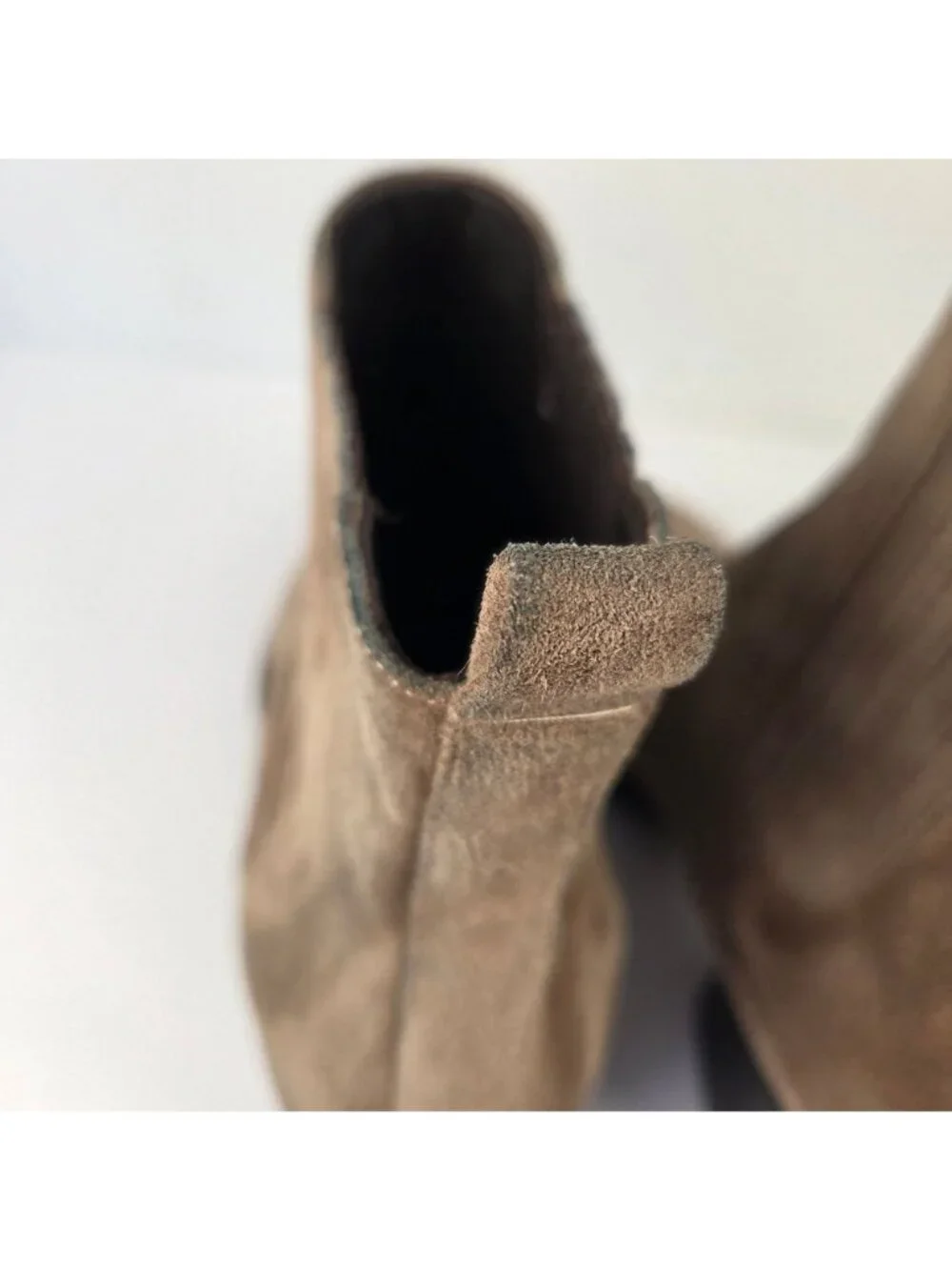 M.Gemi Era Suede Block Heel Ankle Boots Size 37 Made In Italy